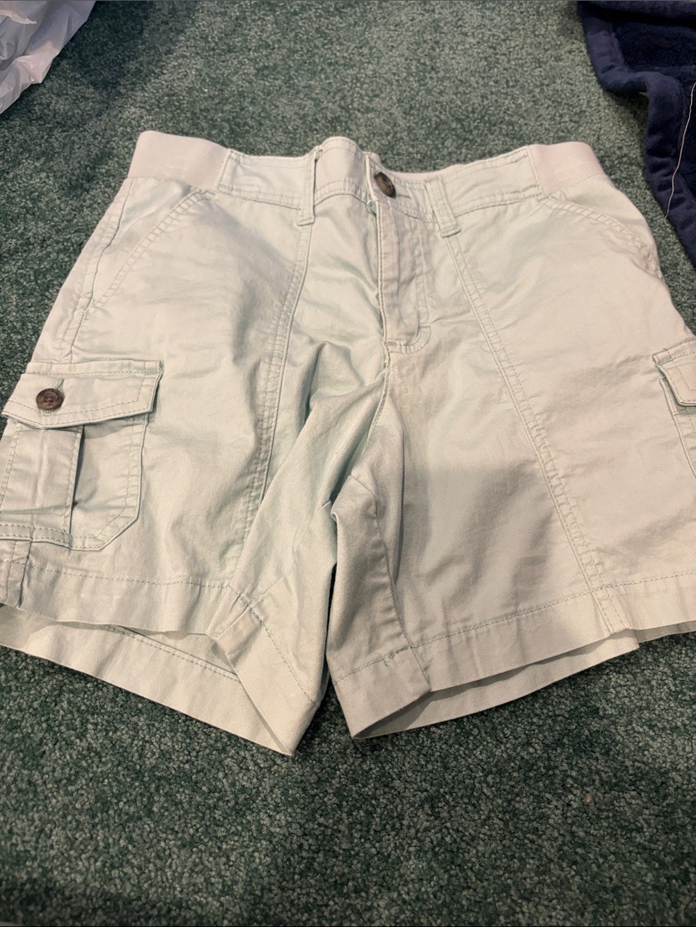 Lee Women’s Cargo Shorts Seafoam Green Relaxed Mid Rise Size 4